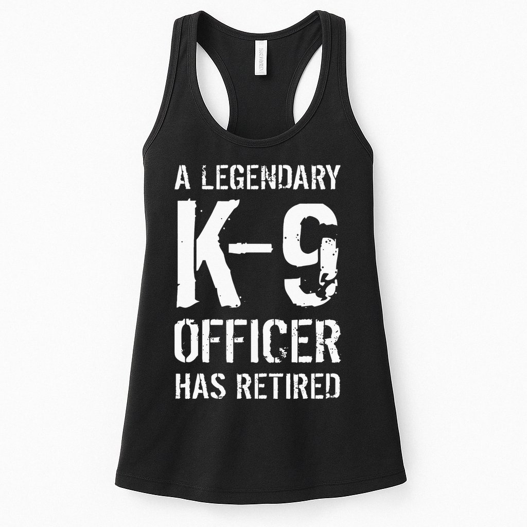 Retired K9 Officer Retirement Gift K9 Police Dog Handler Womens Tank Top
