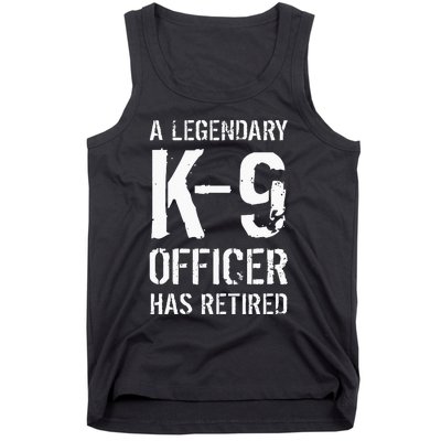 Retired K9 Officer Retirement Gift K9 Police Dog Handler Tank Top