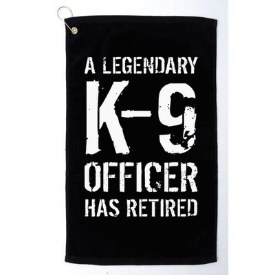 Retired K9 Officer Retirement Gift K9 Police Dog Handler Golf Towel