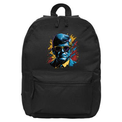 Retro Kennedy Pop 1961 1963 16 in Basic Backpack