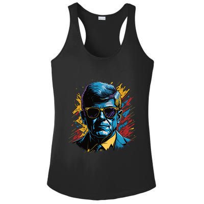 Retro Kennedy Pop 1961 1963 Ladies PosiCharge Competitor Racerback Tank