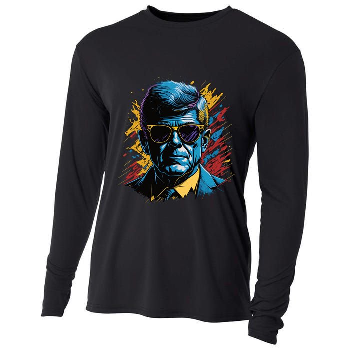 Retro Kennedy Pop 1961 1963 Cooling Performance Long Sleeve Crew