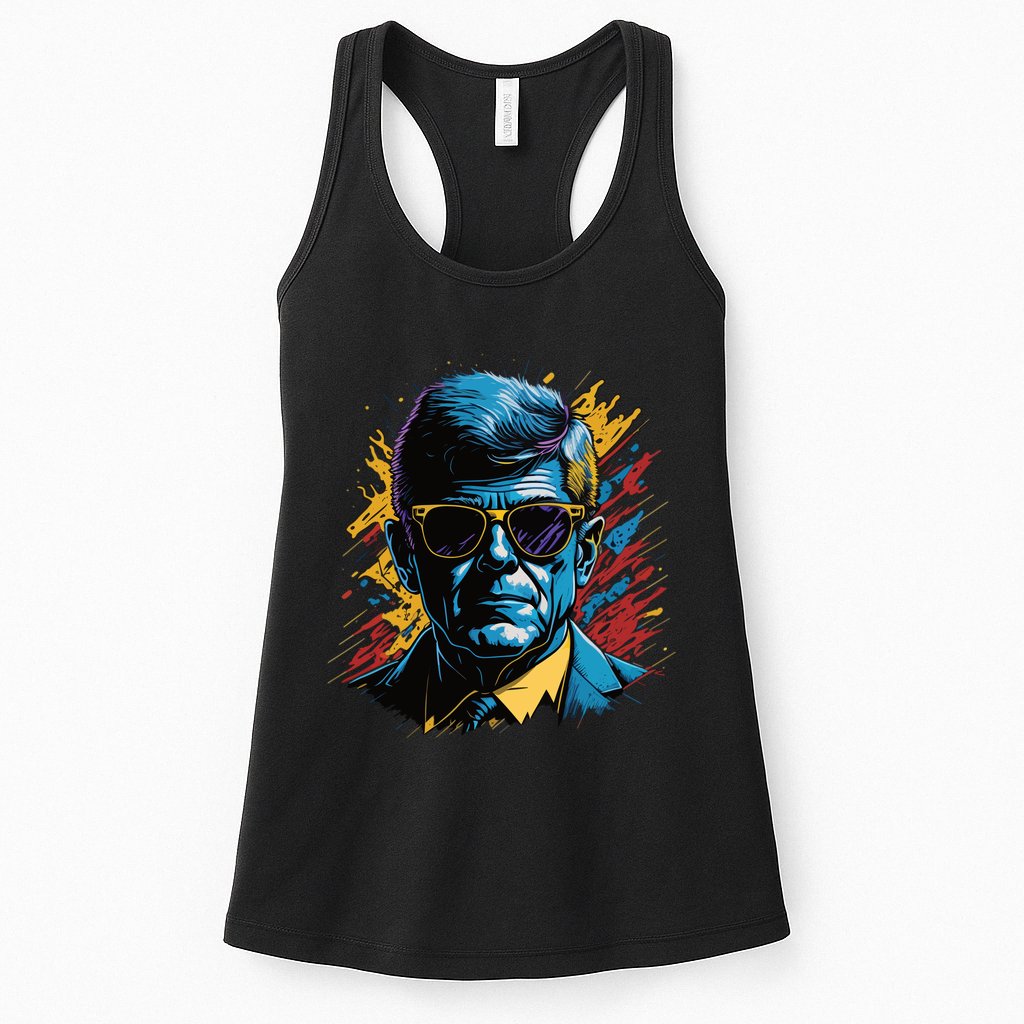 Retro Kennedy Pop 1961 1963 Womens Tank Top