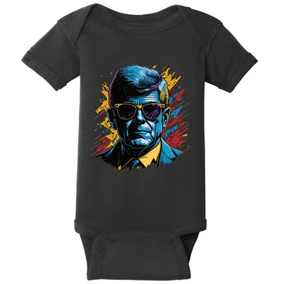 Retro Kennedy Pop 1961 1963 Baby Bodysuit