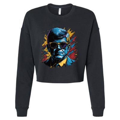 Retro Kennedy Pop 1961 1963 Cropped Pullover Crew
