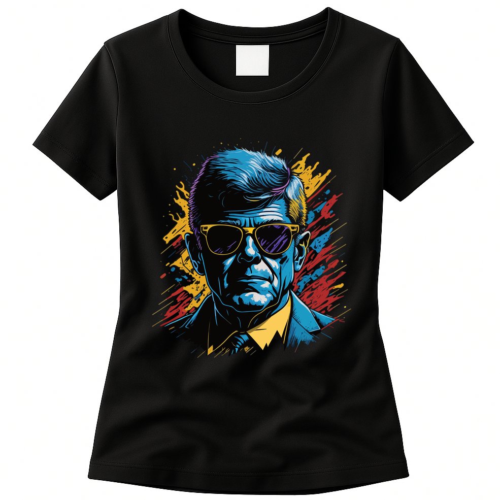 Retro Kennedy Pop 1961 1963 Womens T-Shirt