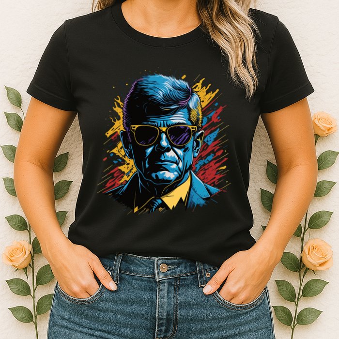 Retro Kennedy Pop 1961 1963 Womens T-Shirt