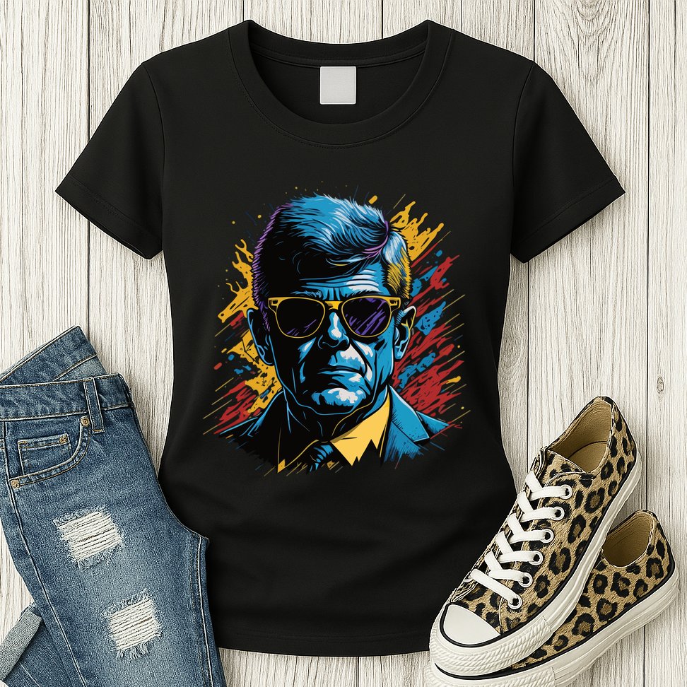 Retro Kennedy Pop 1961 1963 Womens T-Shirt