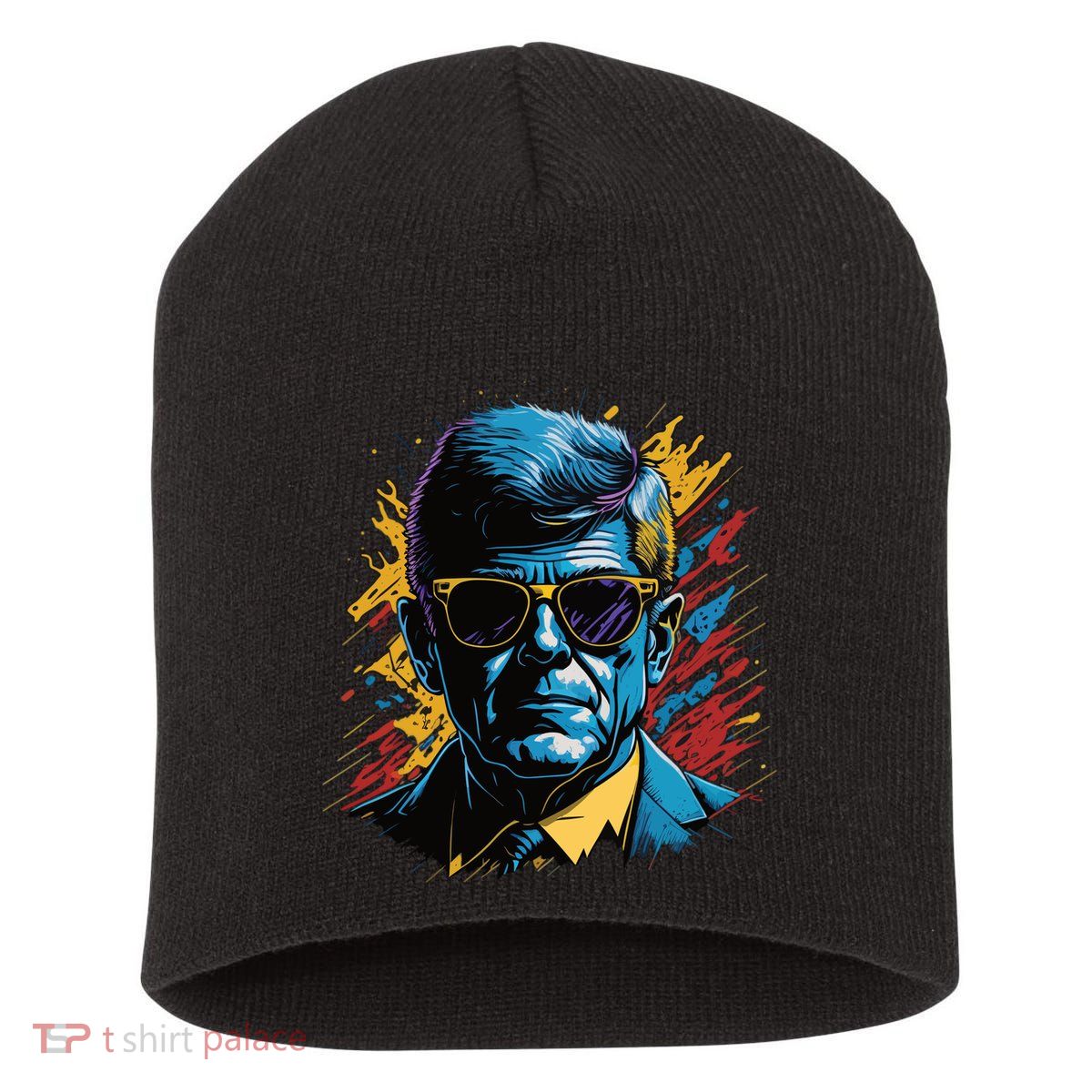 Retro Kennedy Pop 1961 1963 Short Acrylic Beanie