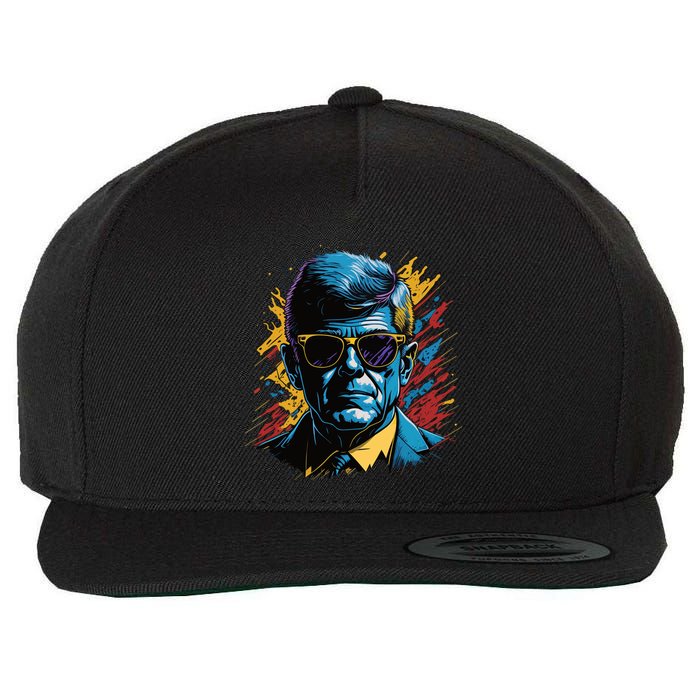 Retro Kennedy Pop 1961 1963 Wool Snapback Cap