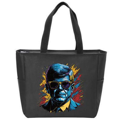 Retro Kennedy Pop 1961 1963 Zip Tote Bag