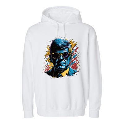 Retro Kennedy Pop 1961 1963 Garment-Dyed Fleece Hoodie