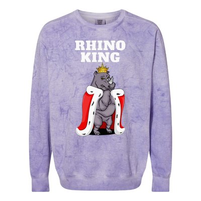 Rhino King Rhino Rhinoceros Colorblast Crewneck Sweatshirt