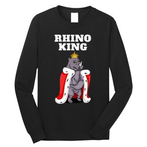 Rhino King Rhino Rhinoceros Long Sleeve Shirt