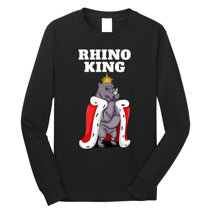 Rhino King Rhino Rhinoceros Long Sleeve Shirt