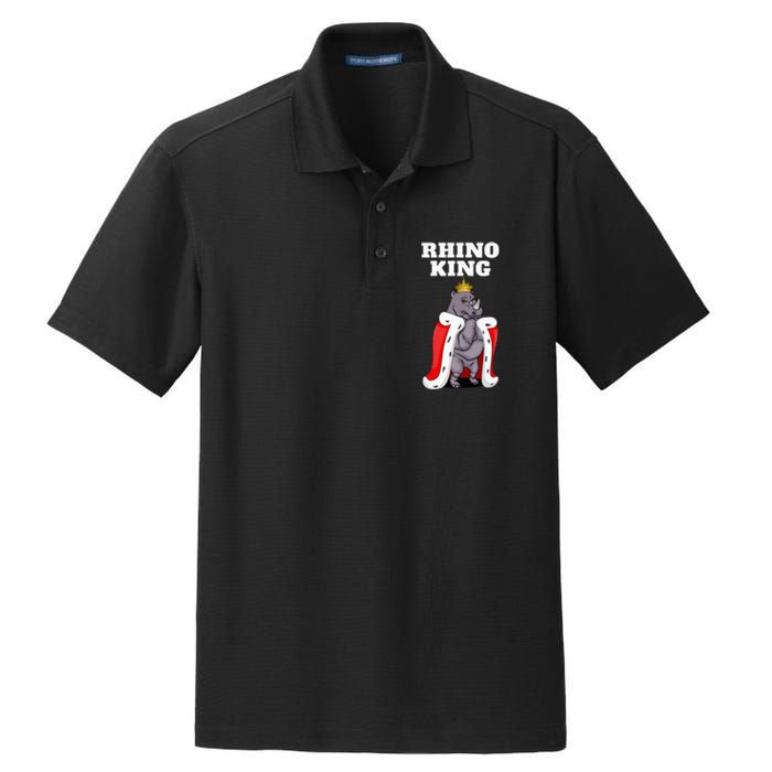 Rhino King Rhino Rhinoceros Dry Zone Grid Polo