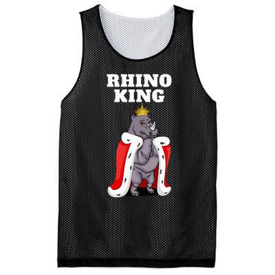 Rhino King Rhino Rhinoceros Mesh Reversible Basketball Jersey Tank