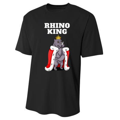 Rhino King Rhino Rhinoceros Performance Sprint T-Shirt