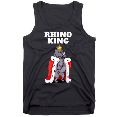 Rhino King Rhino Rhinoceros Tank Top