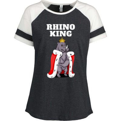 Rhino King Rhino Rhinoceros Enza Ladies Jersey Colorblock Tee