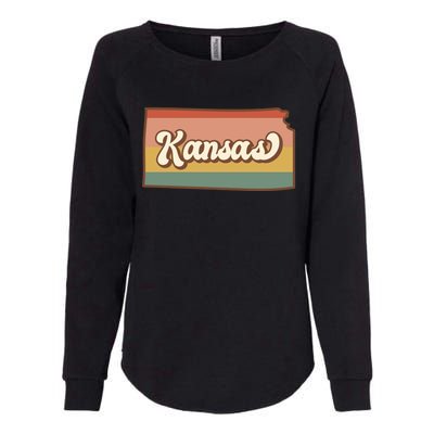 Retro Kansas Womens California Wash Sweatshirt