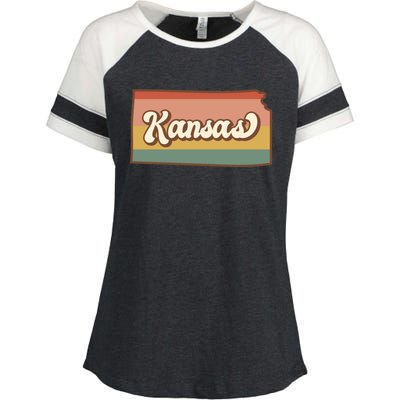 Retro Kansas Enza Ladies Jersey Colorblock Tee