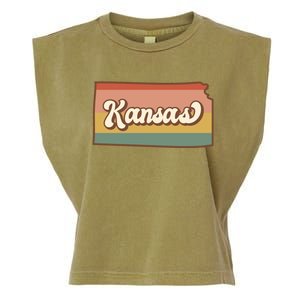 Retro Kansas Garment-Dyed Women's Muscle Tee