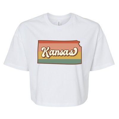 Retro Kansas Bella+Canvas Jersey Crop Tee