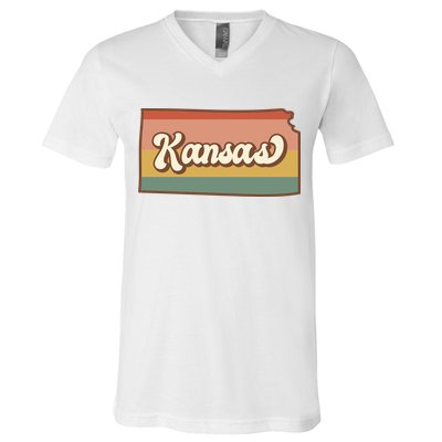 Retro Kansas V-Neck T-Shirt