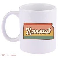 Retro Kansas 11oz C Handle Ceramic Mug