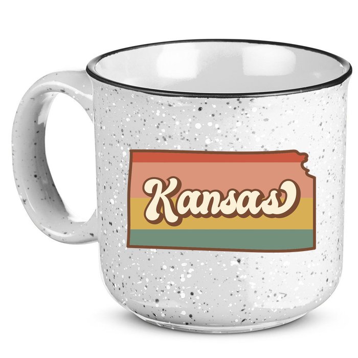 Retro Kansas 15oz Campfire Ceramic Mug