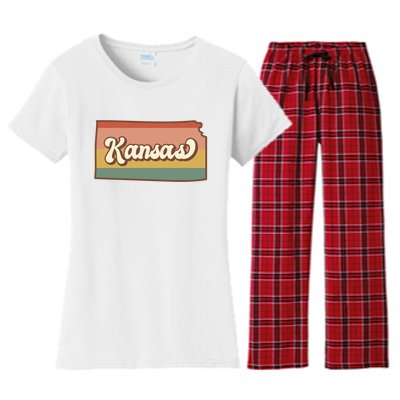 Retro Kansas Women's Flannel Pajama Set