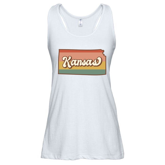 Retro Kansas Ladies Essential Flowy Tank