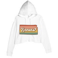 Retro Kansas Crop Fleece Hoodie