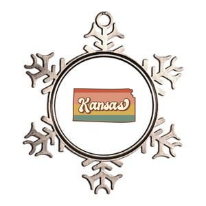 Retro Kansas Metallic Star Ornament