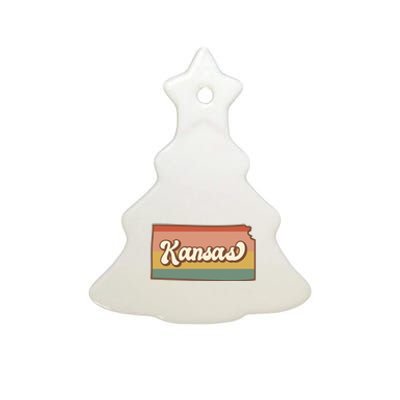 Retro Kansas Ceramic Tree Ornament