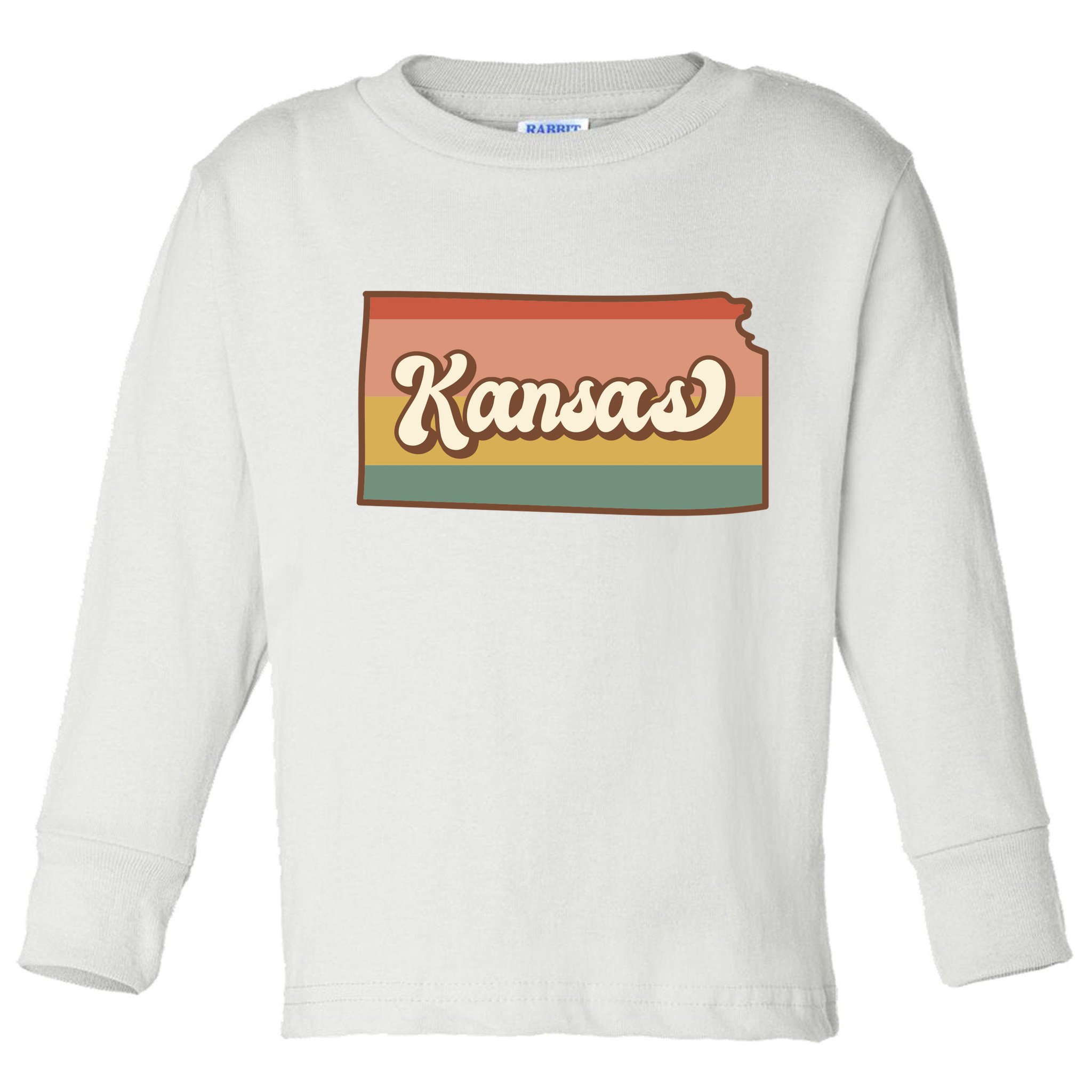 Retro Kansas Toddler Long Sleeve Shirt