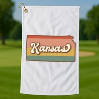 Retro Kansas Golf Towel