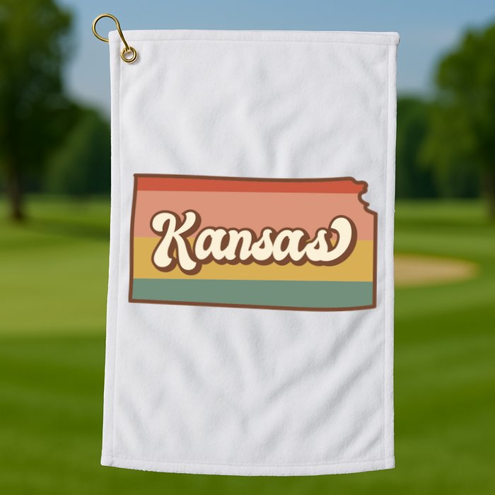 Retro Kansas Golf Towel