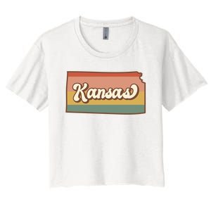 Retro Kansas Women's Crop Top Tee