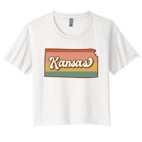 Retro Kansas Women's Crop Top Tee