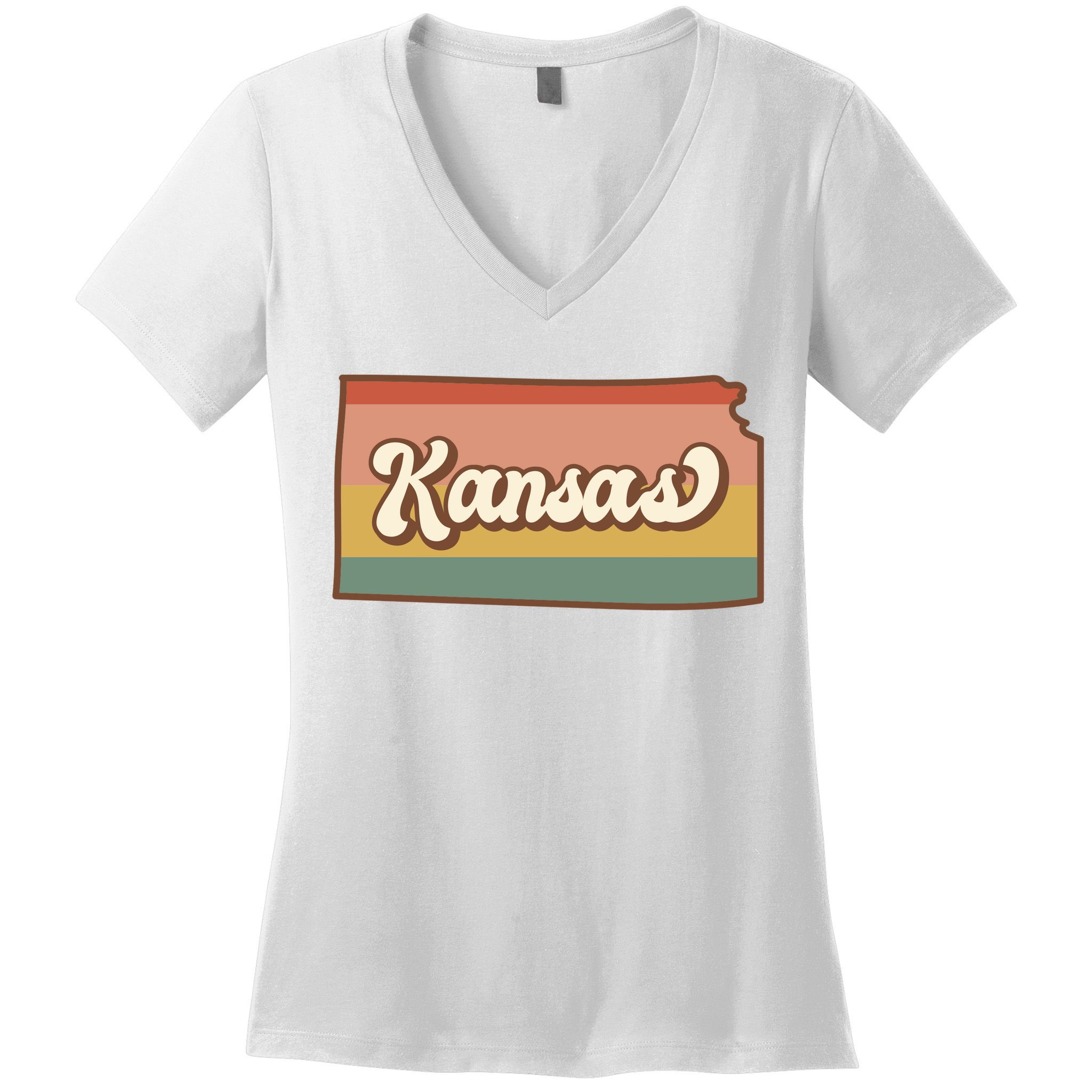 Retro Kansas Women's V-Neck T-Shirt