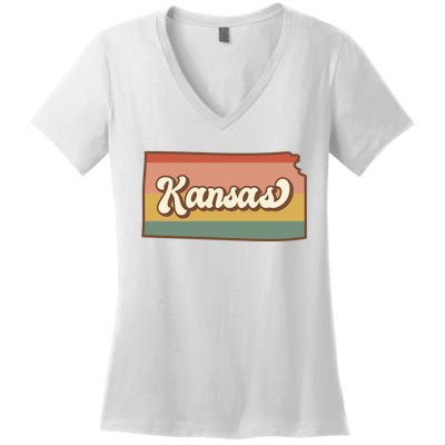 Retro Kansas Women's V-Neck T-Shirt