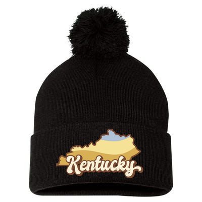 Retro Kentucky Pom Pom 12in Knit Beanie