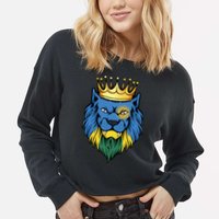 Rwanda King Cropped Pullover Crew