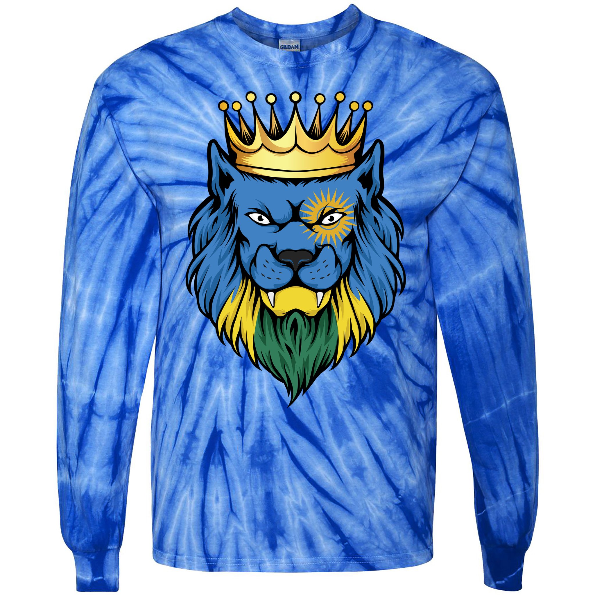 Rwanda King Tie-Dye Long Sleeve Shirt