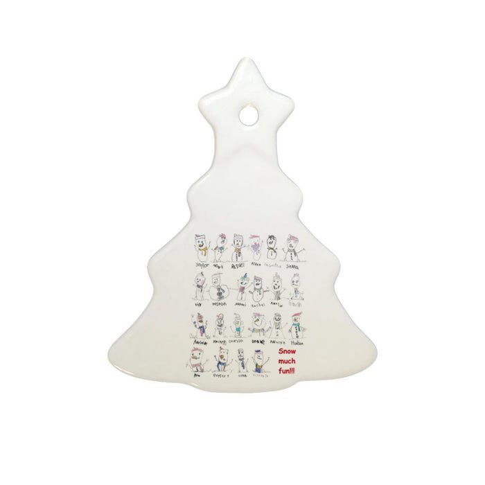 RPC Kindergarten Snowmen Ceramic Tree Ornament