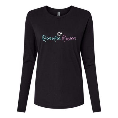 Ramadan Kareem Star Muslims Gift For Ramadan Mubarak Womens Cotton Relaxed Long Sleeve T-Shirt