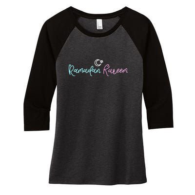 Ramadan Kareem Star Muslims Gift For Ramadan Mubarak Women's Tri-Blend 3/4-Sleeve Raglan Shirt