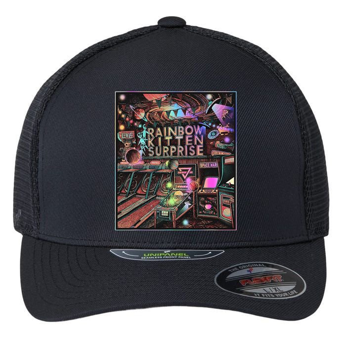 Rainbow Kitten Surprise Band Flexfit Unipanel Trucker Cap